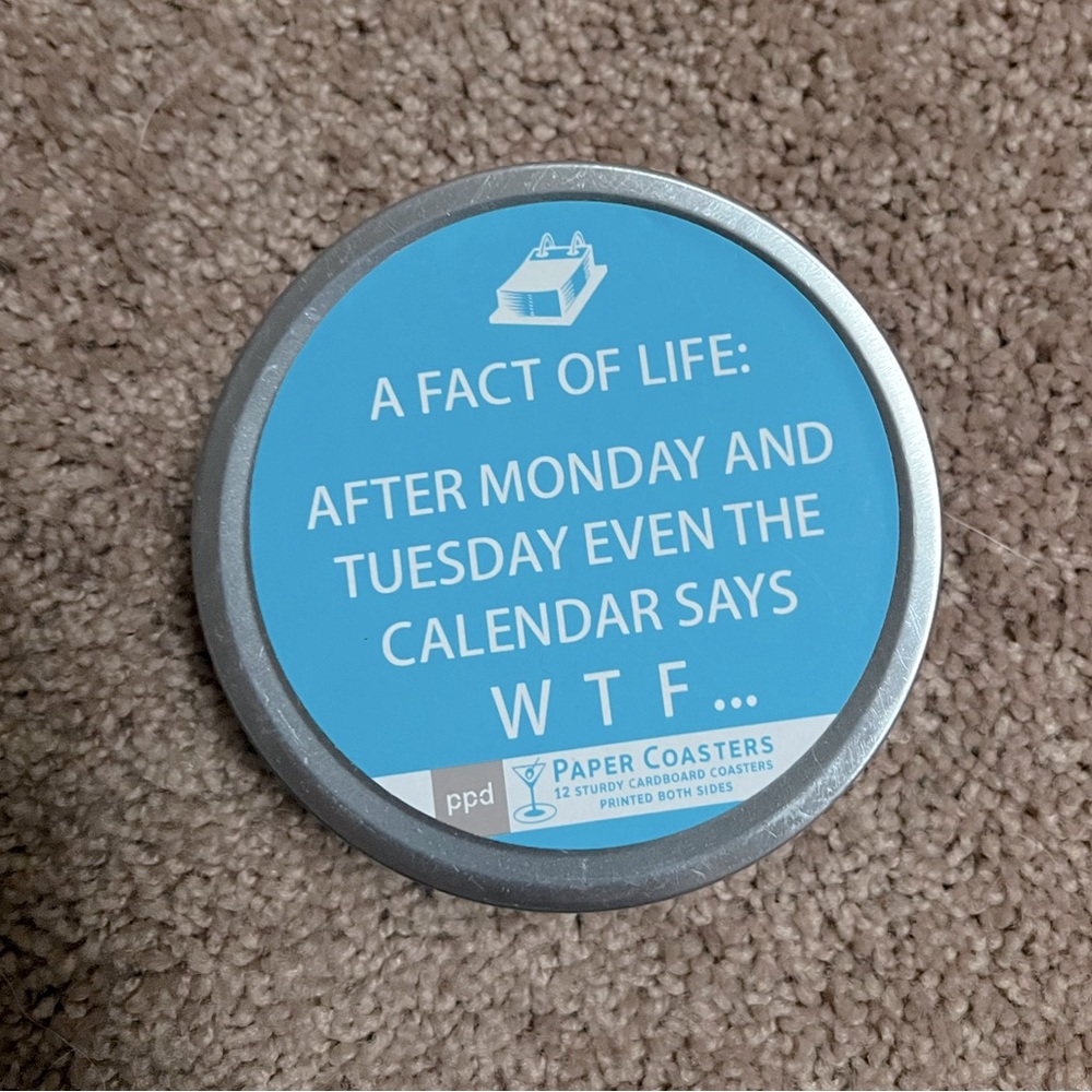 Funny Coasters Paper Meme WTF NWOT A Fact Of Life 12 coasters